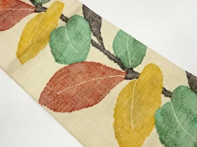 JAPANESE KIMONO / HAND WEAVING MAWATA TSUMUGI EDABA PATTERN WEAVING NA